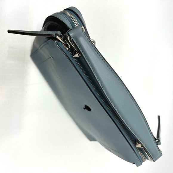 FENDI Dot com 2WAY Hand Bag Leather blue - Picture 4 of 16